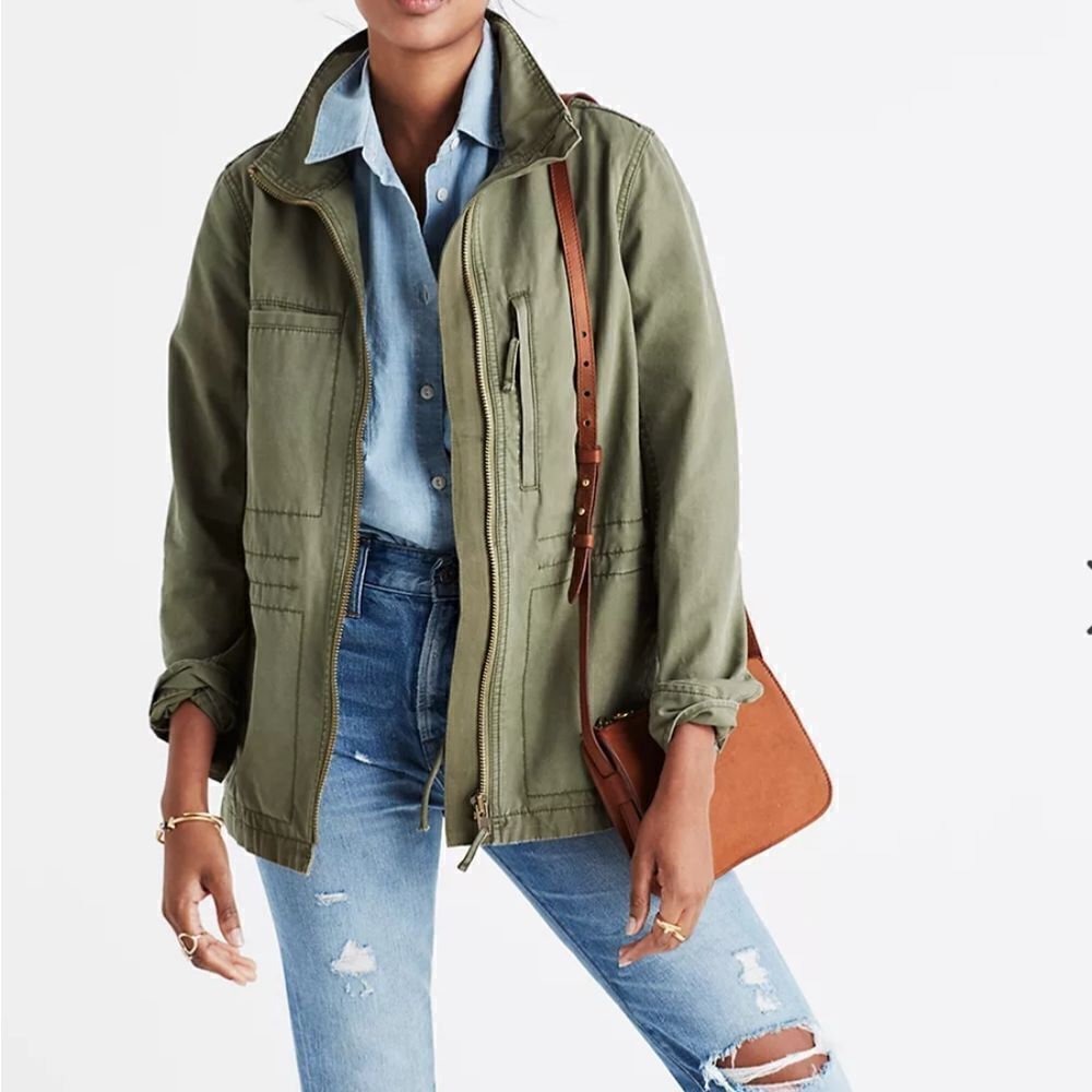 Madewell fleet jacket in army green size XS